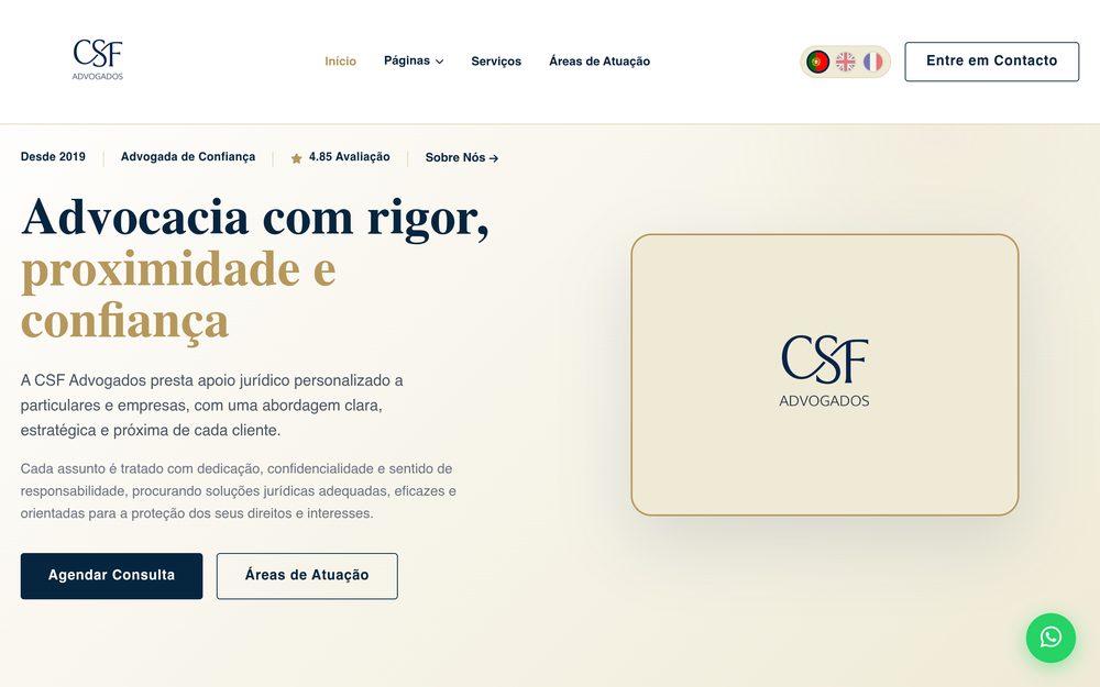 CSF Advogados — website