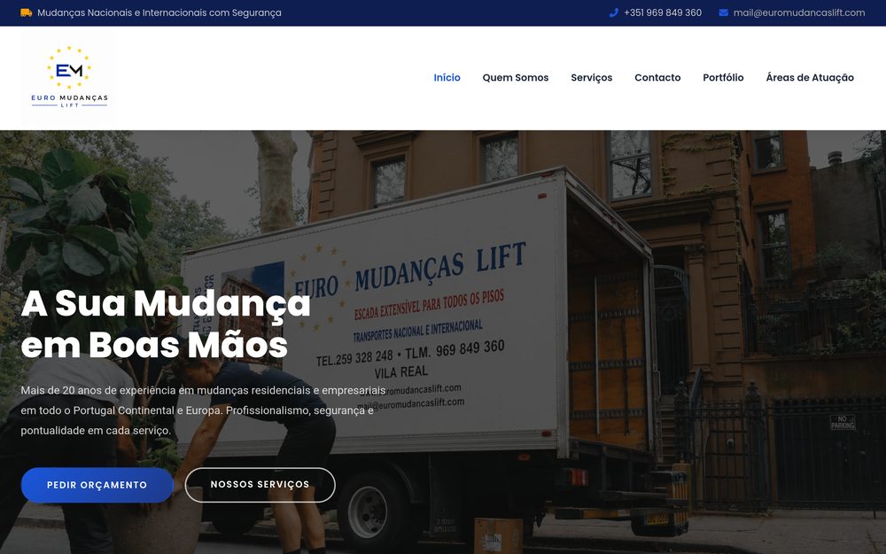 Euro Mudanças Lift — website